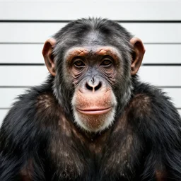 mugshot of chimpanzee