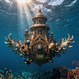 inca submariner atlantian, realistic, concept art