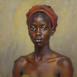 an expressive oil painting of skurofa soremi
