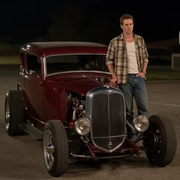 a cinematic still from hotrod movie of ((andy samberg))
