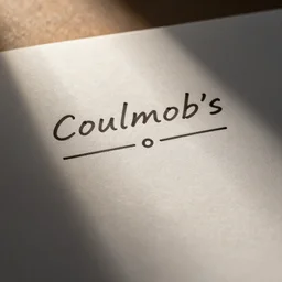 photo of a piece of paper with Coulomb's law written on it