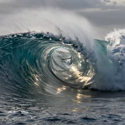 a tunnel wave at teahupo'o