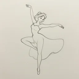 beautiful hand - drawn pencil outline animation cel sketch disney glen keane elegant linework of a woman dancing