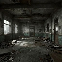 destroyed hospital interior unreal engine detailed