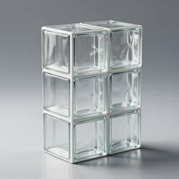 idea for 3 d stacked block variation, glass block, trending on behance, keyshot 1 1