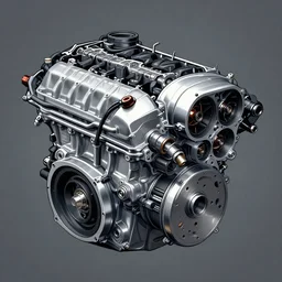 a computer generated image of a car engine, a computer rendering, pixabay contest winner, generative art, ray tracing, photoillustration n 4
