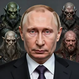 vladimir putin, orc uruk - hai, macabre by donato giancola and greg rutkowski and wayne barlow and zdzisław beksinski, realistic face, digital art