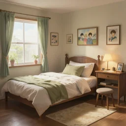 small and cosy student bedroom, artstation, elegant, highly detailed, digital painting, concept art, smooth, sharp focus, illustration, art by don bluth and michel ocelot and makoto shinkai and tom whalen and atey ghailan and akihiko yoshida