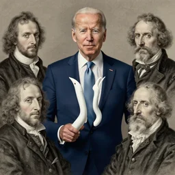 bodhisattva joe biden by alex grey, jon mcnaughton, rembrandt, and william blake