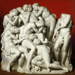 a beautiful painting of a group of white human stone statues sleeping, oil paint, classic art, 1 6 century style, volume light, in the style of beksinski, parts by edward hopper, parts by rodcenko, parts by yue minjun, diego velazquez, intricate and epic composition, red by caravaggio, insanely quality, highly detailed,