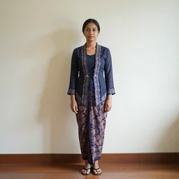 portrait of imane anys aka pokimane wearing kebaya, by charlotte grimm, natural light, detailed face, canon eos c 3 0 0, ƒ 1. 8, 3 5 mm, 8 k, medium - format print, full body shot