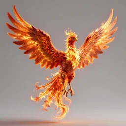 hyperdetailed image of a phoenix with its full body flaming and wings spread 8 k extremely detailed hd hyperrealism fiery extremely accurate flowing