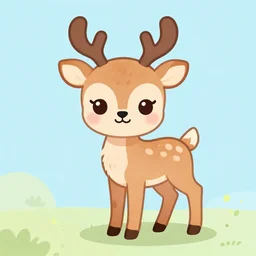 cute little deer cartoon