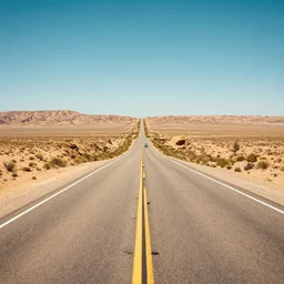 retro desert highway 4k photo