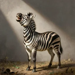 laughing zebra. art by canaletto
