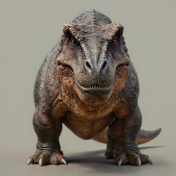 hyperrealistic hyperdetailed portrait of a hairy wrinkly trumposaurus, painting by greg rutkowsk, 8 k, digital painting, somewhat symmetrical