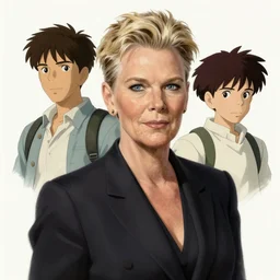 ellen degeneres, portrait shinkai makoto studio ghibli studio key hideaki anno sakimichan stanley artgerm lau rossdraws james jean marc simonetti elegant highly detailed digital painting artstation pixiv