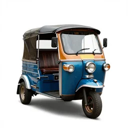 victorian tuk tuk, photorealistic, isolated on a pure white background, centered, entire object in frame, sharp focus, soft studio lighting