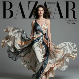 professional portrait of a beautiful woman, flowing silk dress, surreal, simon stalenhag, tim walker, harper's bazaar art fashion magazine, intricate, 8 k render in octane, sharp focus, award winning landscape photography