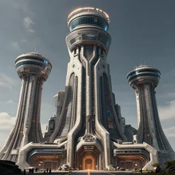 3 d sculpt of massive cyberpunk art deco brutalist'patrik schumacher architecture'' air traffic control tower'' aircraft carrier tower'' power station'complex scifi digital movie camera brutalist industrial military building facade, halo, star wars, ilm, star citizen halo, mass effect, high tech industrial, artstation unreal