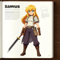 Samus Portrait KKG Artbook by ZeroNis, Character Design MMRPG Job System