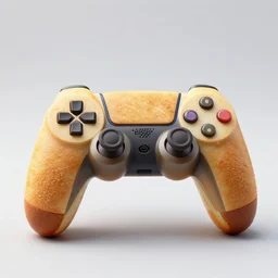 an edible ( playstation ) controller!! made entirely out of bread!!!!!!, food photography, studio lighting, delicious