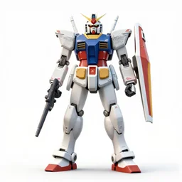 Gundam battle suit, white background, octane render, 4k,