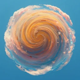 sperical hdri map, epic smooth illustration, ocean, mattepainting, fall vibrancy, swirly latte art cotton candy clouds, by greg rutkowski, by wlop, by namek