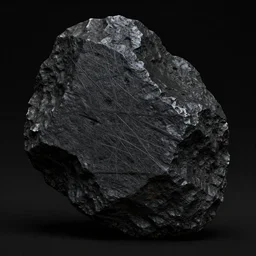 piece of dark black ore with scratches and imperfections, fantasy art, computer art, insane detailed, ray tracing, 4 k, no noise