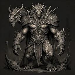 Fantasy Creature concept art, detailed intricate ink illustration, dark atmosphere, detailed illustration, hd, 4k, digital art, overdetailed art, concept art, by greg rutkowski, by loish, complementing colors, Trending on artstation, deviantart