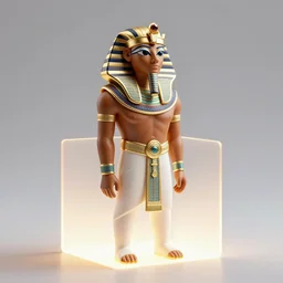 egyptian wizard of technology, brown skin handsome powerful egyptian wizard, solid cube of light, hard edges, artstation, sharp focus, illustration, 8 k highly detailed