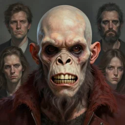 kool savas, kool savas is bald caveman, kool savas awe face, toothless macabre face, by donato giancola and greg rutkowski and wayne barlow and zdzisław beksinski, realistic face, digital art