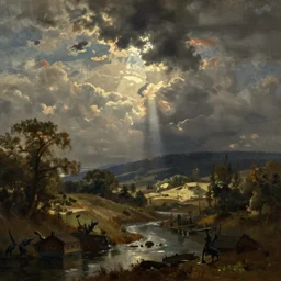 painting in the style of hudson river school