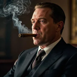 andrew tate wearing a suit smoking a cigar on his mouth, dramatic lighting, cinematic, establishing shot, extremly high detail, photorealistic, cinematic lighting, artstation, style by James Gurney