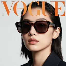 a woman with googles, editorial fashion photography, from vogue magazine