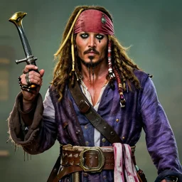 thanos as jack sparrow, highly detailed, trending on artstation