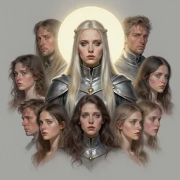 asymmetrical bust portrait concept art by hsiao ron chen and thomas blackshear, imogen poots as neo - gothic empire templar, light halo, matte painting, extremely emotional, pastel colours, realistic shaded lighting poster by artgerm, lawren harris, eve ventrue, magali villeneuve, jeremy lipkin, rob rey, christophe vacher