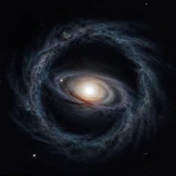 a black hole consuming a galaxy, james web telescope, 3 5 mm film