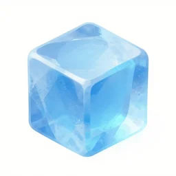 3 - d isometric ice block object for game, zoomed out view, styled after frozen, myvmk, with detailed, clean, cartoon, pixar, disney, toon shader, arnold render, unreal engine, artgerm, artstation by miha rinne, white background