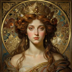 perfectly-centered-Portrait of a Goddess, intricate, highly detailed, digital painting, artstation, concept art, smooth, sharp focus, illustration, Unreal Engine 5, 8K, art by artgerm and greg rutkowski and alphonse mucha
