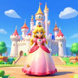 princess peaches castle super mario 64 render