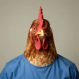 inmate wearing chicken face and chicken head