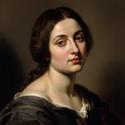 a detailed portrait of a woman by caravaggio