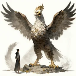 detailed concept art of a huge griffin by cheng yi and luolin, artstation, artstationhd