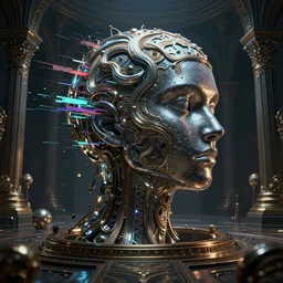 chaos , glitch, malfunction, consciousness, void , AI , abyss , cinematic lighting , cinematic mood, very detailed, 8k, high resolution,photorealism, wide angle, cinematic atmosphere, elaborate, highly detailed, ornate, shiny, dramatic lighting, octane render, ,-H 1024