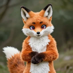 an anthropomorphic fox, fursuit