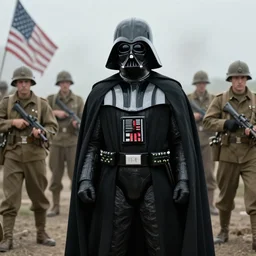 Darth Vader with American Soldiers during WW2