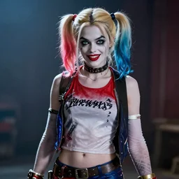 harley quinn in star wars, movie still frame, hd, remastered, film grain, cinematic lighting