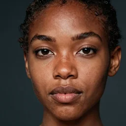 closeup headshot photo of the person who is Icelandic and quarter Nigerian student