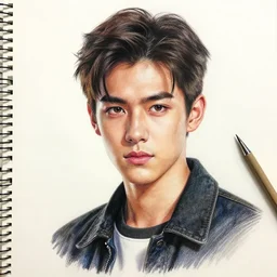 epic beautiful color ink pencil realistic majestic drawing of young handsome sundoboy 0 1 ted kim hd cinematic portrait by alex ross pixar squareenix frank miller trending on flickr